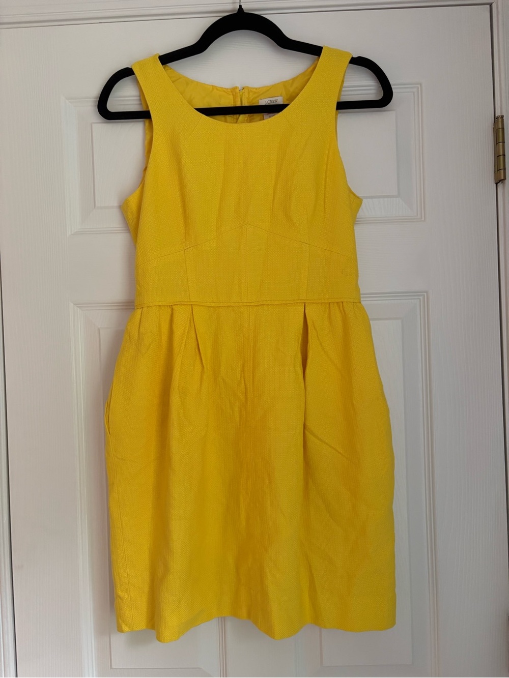 J. Crew Bright Yellow Sleeveless A-Line Dress